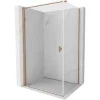 Mexen Mist-B Duschkabine aufklappbar 100 x 110 cm, transparent, gebürstetes Kupfer - 8A2T-100-110-65-00