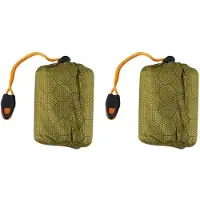 Tlily 2X Notfall Schlaf Sack Biwaksack mit Pfeife Draussen ÜBerleben Schlaf Sack Thermodecke für Camping Backen Verpackung