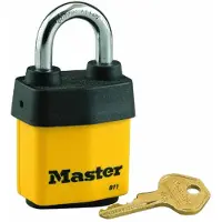 Master Lock 911DPF Robustes Vorh ngeschloss f r den Au enbereich mit Schl ssel, 1 Packung, Gelb