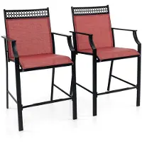 Helloshop26 Barhocker - - Modern - 2er Set - Optimaler Komfort - Metall und Stoff