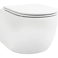 Helloshop26 Wandhängendes WC Keramikkonus 52,5 x 35,8 x 36 cm Dual-Flush-System