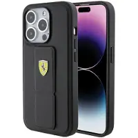 Ferrari FEHCP15XGSPSIK iPhone 15 Pro Max 6.7" czarny/black hardcase Grip Stand