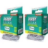 Derby Extra Doppelseitige Rasierklingen - 200 Stück für eine präzise und glatte Rasur