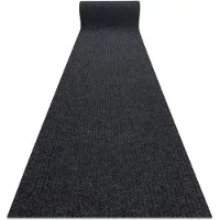 Rugsx Läufer- Türmatte rutschfest GIN 2057 Draußen, Drinnen Liverpool Anthrazit 120 cm 120x360 cm