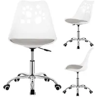 Springos Bürostuhl - - 2025 - Ergonomisch - Höhenverstellbar - Kunstleder auf Rollen