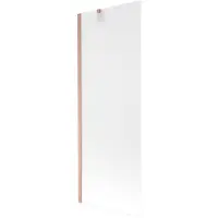 Mexen Next Badewannenwand 1-flügelig 70 x 150 cm, Mattglas, gebürstetes Kupfer - 895-070-000-00-30-65
