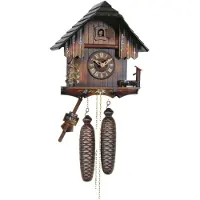 Engstler - 430 Q - Kuckucksuhr - Quarz - Nussbaum