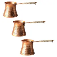 Exogio 3X Cafetière Turque Moka 3 Personen 200 ML Cuivre Fait Hauptaccessoire Cadeau Décoratif De Haute Qualité