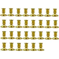 Exogio 30PCS Gold Stumpenkerze Basis Kegel Halter Weihnachten Decor