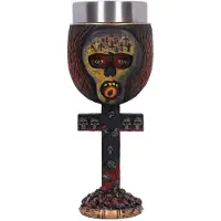 Nemesis Now Slayer Seasons in The Abyss Kelch, 20,5 cm, Harz, offiziell lizenziertes Slayer-Band-Merch, Slayer-Kelch, Metallband, Einsatz aus Edelstah