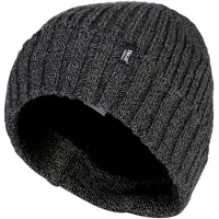 Heat Holder Herren 3,6 tog Fleece gefüttert Thermal Turn Over Manschette Winter Beanie Hut