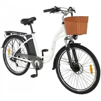 DYU Elektrofahrrad - - C6 - 26 Zoll - Motor 350W - Batterie 36V 12.5Ah - 70KM Reichweite - Weiß