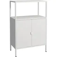 Helloshop26 Büroschrank Aktenschrank Aufbewahrungsmöbel für Wohnzimmer Büro Schlafzimmer Werkstatt Stahl 110 x 70 x 40 cm grau cla