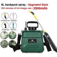 MaxPower (8L-Grün) Elektrisches Sprühgerät, landwirtschaftliche Gartenarbeit, Schultersprühflasche, Lithium-Batterie,