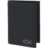 OXMOX Geldbörse New Cryptan RFID Protect Kombibörse Freedom Fish Print Grey Black schwarz