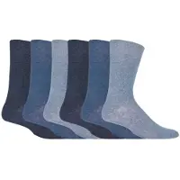 IOMI Herren 6er Pack nicht elastische Diabetikersocken mit handgekettelten Zehennähten