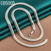 MaxPower (45 cm) 925 Sterling Silber 6 mm Schlangenkette für Herren- und Damenhalsketten
