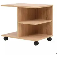 Helloshop26 Regal Schrank Design Regal mit Rollen 50 cm Eiche braun 2702036/2