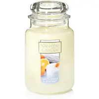 Yankee candle Juicy Citrus & Sea Salt Duftkerze, klassisch, 650 ml, gro es Glas, Einzeldocht, ber 110 Stunden Brenndauer
