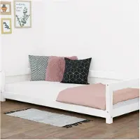 Benlemi Children's single bed Study 80x160 cm - White