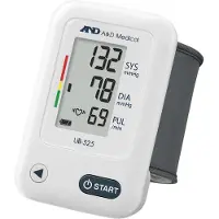 A&D Medical Medical UB-525 Handgelenk-Blutdruckmessgerät – IHB-Anzeige – Leichtgewicht – Weiß