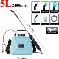 MaxPower (Blau 2400 mAh) 5L Schulter-elektrischer Pestizidsprüher Garten-Elektrowerkzeug USB-Aufladung Gartenbewässerungssprinkler