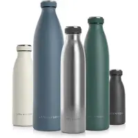 Lars Larsen LARS NYSM Isolierte Wasserflasche aus Edelstahl, 340 ml, 480 ml, 740 ml, 900 ml, 1440 ml | BPA-freie isolierte Thermoflasche f r hei e und kalte