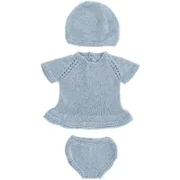 Miniland Gestricktes Outfit Kleid & Hut 40 Cm