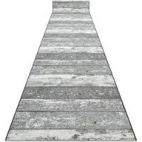 Rugsx Läufer Antirutsch 110 cm Holz Tafel grau 110x200 cm