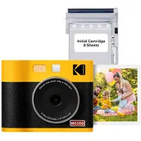 Kodak Mini Shot 3 ERA 4PASS 2-in-1 Sofortbildkamera und Fotodrucker (gelbe Kamera + 8 Bl tter)