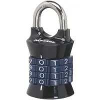 Master Lock 1535D Schlieίfachschloss-Set, eigenes Zahlenschloss, 1 Stόck, Farben kφnnen variieren