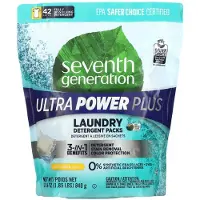 Seventh Generation , Waschmittelpads, Ultra Power Plus, Frischer Zitrus, 42 Stück, 29,6 oz (840 g)