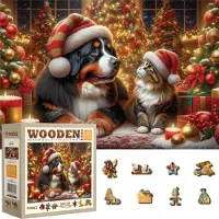 Wooden.City WOODEN CITY Dog & Cat 500 Wooden Puzzle Jigsaw Puzzle with unique shapes