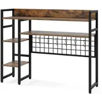 Helloshop26 Büregal 94 x 25 x 74 cm mit 4 Ebenen organisiert und sicher