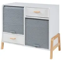 Helloshop26 Kommode - - 72 x 80 x 40 cm - MDF - 2 Schubladen - Zeitloser Stil