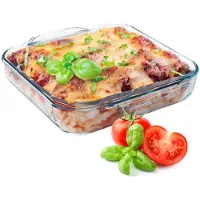 Kadax 2,4L kleine Auflaufform zum Backen, quadratisch, 25 cm
