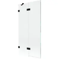 Mexen Lunar Duschabtrennung 2-flügelig links 90 x 150 cm, transparent, schwarz - 897-090-100-70-00-L