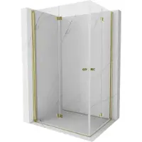 Mexen Mist-F Duo faltbare Duschkabine 80 x 70 cm, transparent, gold - 8A6-080L-070P-50-00