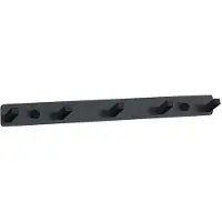 Mexen Handtuchhaken mit fünf Haken, Schwarz - 709175-70