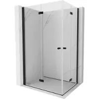 Mexen Mist-F Duo faltbare Duschkabine 115 x 70 cm, transparent, schwarz - 8A6-115L-070P-70-00