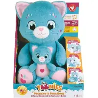 Jemini TOONIES Plüschtier – Interaktive Mutterkatze mit Baby – 26 cm – 6 Funktionen