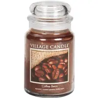 Village Candle Duftkerze im Glas, gro , 650 ml, Kaffeebohnen, Braun