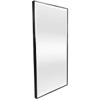 Helloshop26 Rechteckiger Wandspiegel 102 x 52 cm schwarz 03_0007924