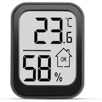 Jojomino Elektronisches Raumthermometer, Feuchtigkeitsmessgerät, Feuchtigkeitsmonitor, Digitaler Sensor, Feuchtigkeitsmesser für Zuhause, Schlafzimmer