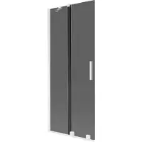 Mexen Velar Duschabtrennung 2-flügelig verschiebbar 85 x 150 cm, Graphit, Weiß - 896-085-000-41-20