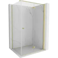 Mexen Mist-F T Duschkabine klappbar rechts 80 x 85 cm, transparent, gold - 8A6T-080-085-50-00-P