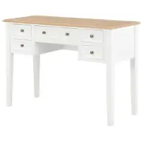 Helloshop26 Bürotisch Möbel Arbeitsplatz Computer Holz weiß 109,5 cm 0502114