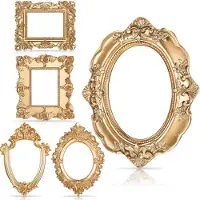 Jojomino 5Pcs Vintage Harz Bild Rahmen Wand Hängen Foto Tisch Top Schmuck Display Urlaub Hotel Decor