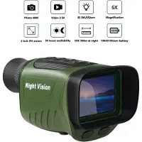 Typecat Digitales Nachtsicht-Monokular, 40 MP, 2,5 K, Infrarot-Teleskop, 6-fache optische Vergrößerung, 8-facher Zoom, ArmyGreen