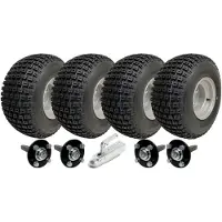 Parnells 18x9.50-8 Doppelachse ATV Knobby Quad Trailer Kit Räder, Achsen, Stahlkupplung 408kg
